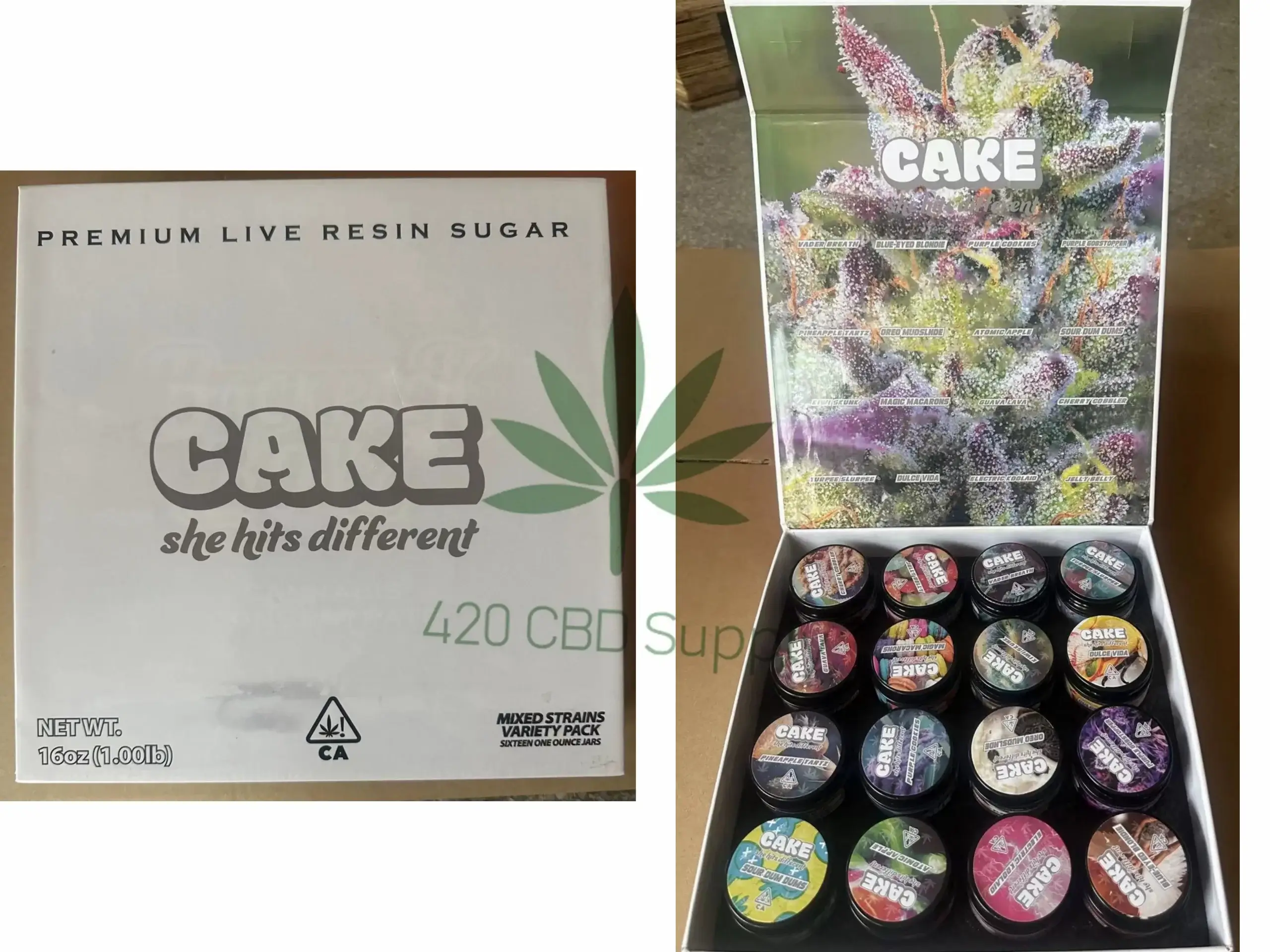 Factory wholesale empty cake she hits different live resin suger glass jar concentrate packaging with master paper box - Image 3