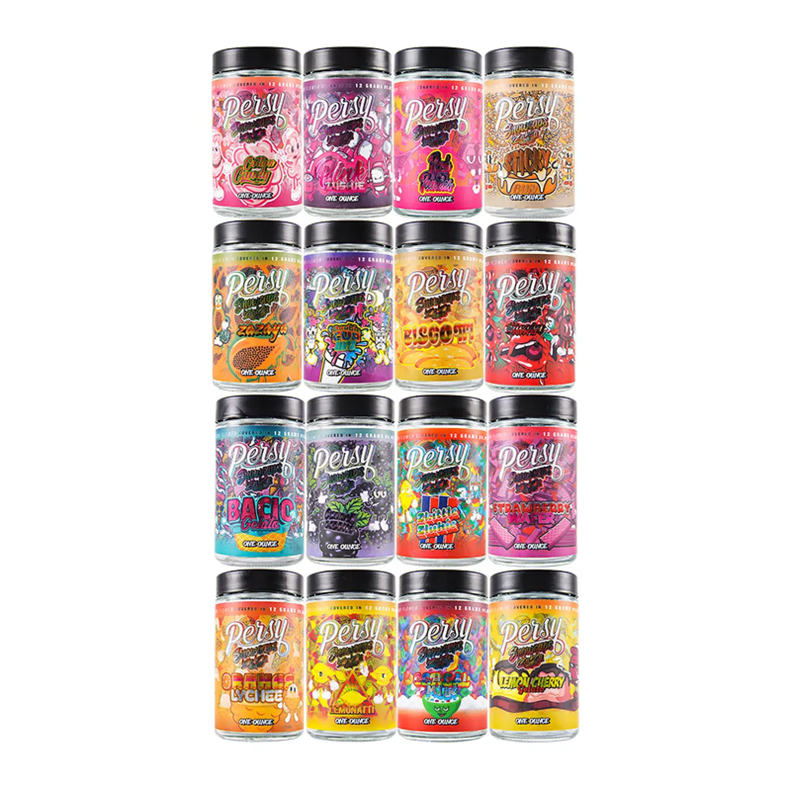 Empty Persy Snowcaps Zaza Edition Jars Packaging for Weeds 16 Flavors 1 Oz - Image 6