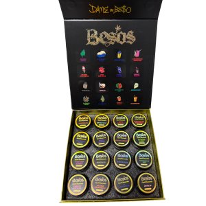 Newest Besos 16 strains empty wax jars 1 zo glass jars Empty
