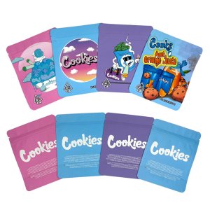 factory wholesale Cookies  Holographic Mylar Bags 3.5 Grams 100pack