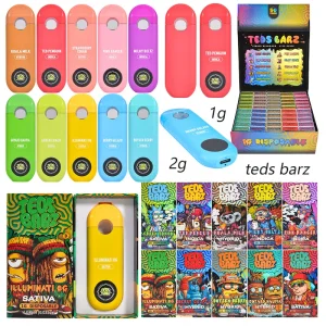 Wholesale Empty Ted Barz 1g & 2g Disposable Vape with LED Screen