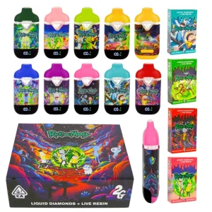 Wholesale Empty Rick and Morty Liquid Diamonds live resin disposable 2g